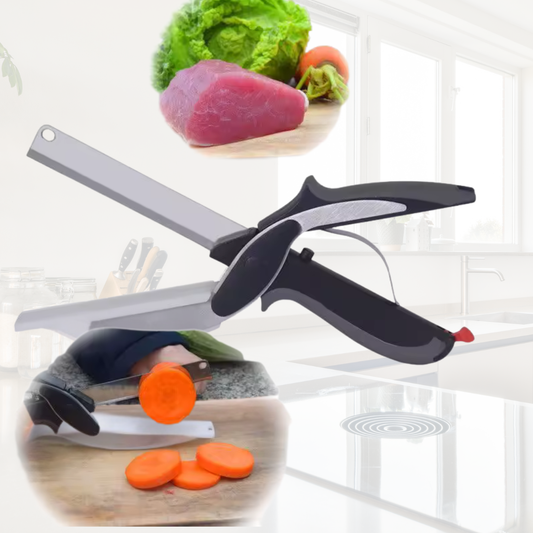 Tijeras de Cocina 2 en 1 con Tabla de Corte Integrada