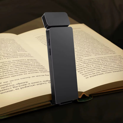 LED Rechargeable Clip-On Book Light 3 Colors 5 Brightness Bed Reading Night Light Eye-Protection Bookmark Lamp Mini Book Lamp